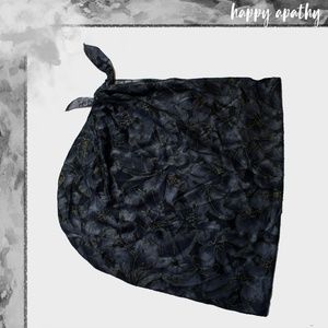 Black, Gray, and Gold Floral Sarong